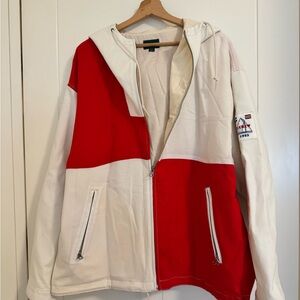 J. Crew Custom hooded Jacket with Nautical Patch